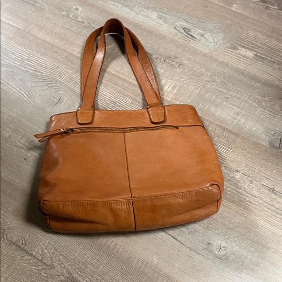 Marta Ponti East West Shoulder Bag Tan Leather Tote Bag - Picture 8 of 13